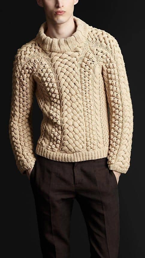 Мужские свитера с крупной вязкой