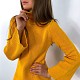 На четвертой фотографии женское желтое вязаное платье с рукавами клеш от Shapar, бренда одежды ручной работы в интернет-магазине связанных спицами вещей.