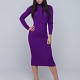 На шестой фотографии женское трикотажное платье фиолетового цвета от Shapar, бренда вязаной одежды ручной работы в интернет-магазине связанных спицами вещей.