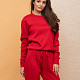 На шестой фотографии красный брючный костюм женский на каждый день от Shapar, бренда вязаной одежды ручной работы в интернет-магазине связанных спицами вещей.