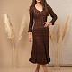 На четвертой фотографии женское коричневое платье крючком от Shapar, бренда вязаной одежды ручной работы в интернет-магазине связанных спицами вещей.
