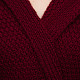 На пятой фотографии кардиган бордовый женский крупным планом от Shapar, бренда вязаной одежды ручной работы в интернет-магазине связанных спицами вещей.
