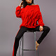 На второй фотографии объемный красный свитер с косами от Shapar, бренда вязаной одежды ручной работы в интернет-магазине связанных спицами вещей.