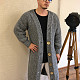 На четвертой фотографии длинный кардиган мужской на пуговицах от Shapar, бренда вязаной одежды ручной работы в интернет-магазине связанных спицами вещей.
