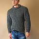 На четвертой фотографии теплый свитер мужской меланжевого цвета от Shapar, бренда вязаной одежды ручной работы в интернет-магазине связанных спицами вещей.