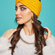 На пятой фотографии стильная повязка на голову желтая от Shapar, бренда вязаной одежды ручной работы в интернет-магазине связанных спицами вещей.