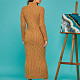На второй фотографии коричневое вязаное платье со спины от Shapar, бренда женской одежды ручной работы в интернет-магазине связанных спицами вещей.