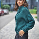 На четвертой фотографии изумрудный свитер женский от Shapar, бренда вязаной одежды ручной работы в интернет-магазине связанных спицами вещей.