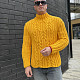 На пятой фотографии яркий теплый свитер мужской с горлом от Shapar, бренда вязаной одежды ручной работы в интернет-магазине связанных спицами вещей.