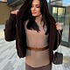 На третьей фотографии женский бомбер с капюшоном коричневого цвета от Shapar, бренда вязаной одежды ручной работы в интернет-магазине связанных спицами вещей.