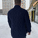 На третьей фотографии кардиган мужской синий со спины от Shapar, бренда вязаной одежды ручной работы в интернет-магазине связанных спицами вещей.