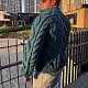 На шестой фотографии мужской вязаный кардиган с объемными косами от Shapar бренда одежды ручной работы в интернет-магазине связанных спицами вещей.